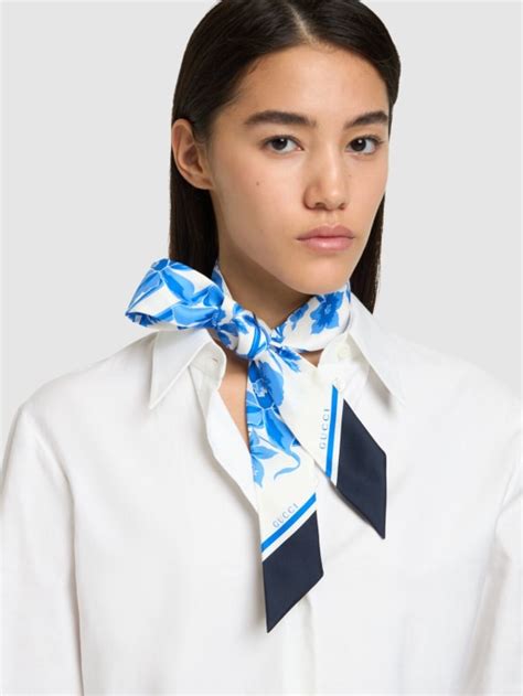 gucci blue hair|gucci silk neck bow.